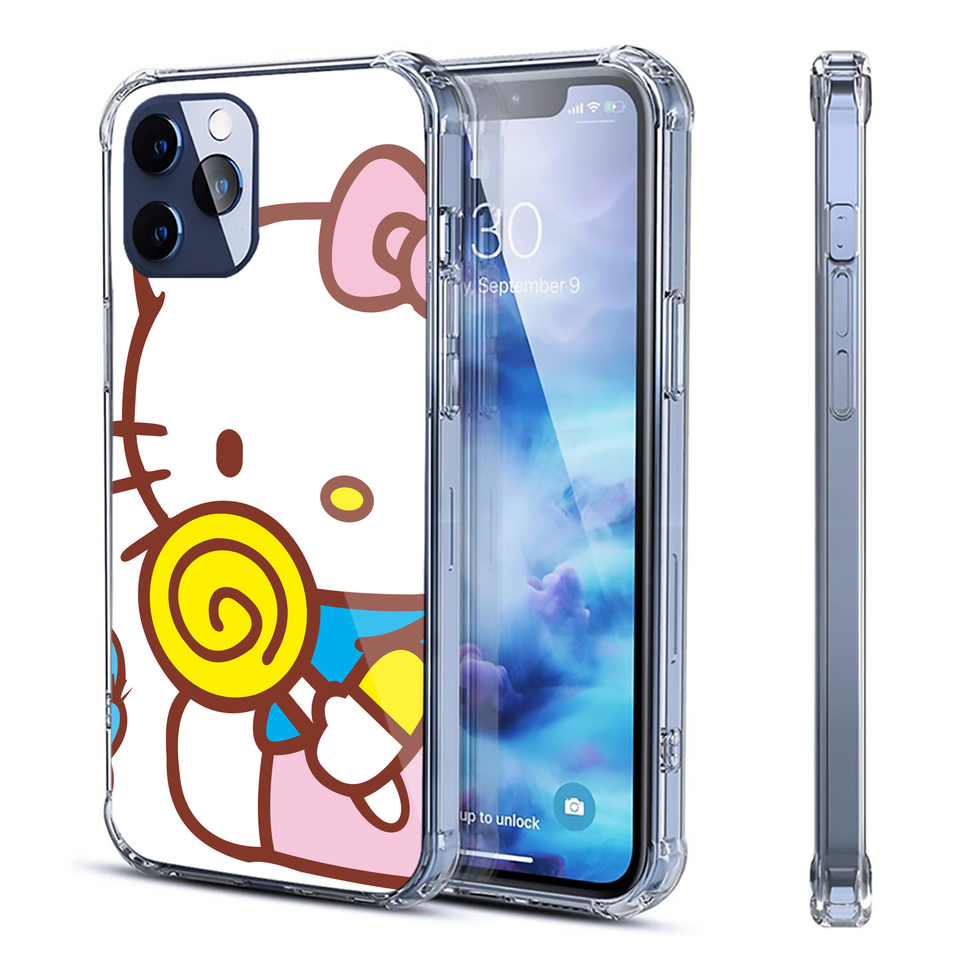 （画像用） Hello Kitty ハローキティ 【iPhone 12シリーズ対応】透明スマホケース（クリアソフトケース）